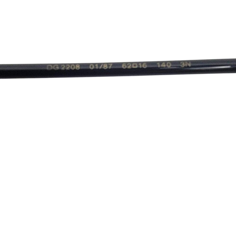 NEW Dolce & Gabbana Semi Cat Eye Sunglasses Black Mirrored Size 66,12 - Picture 8 of 9